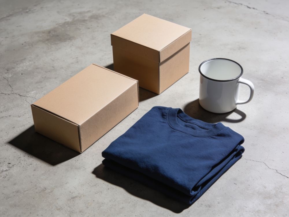 Unbranded merchandise and packaging